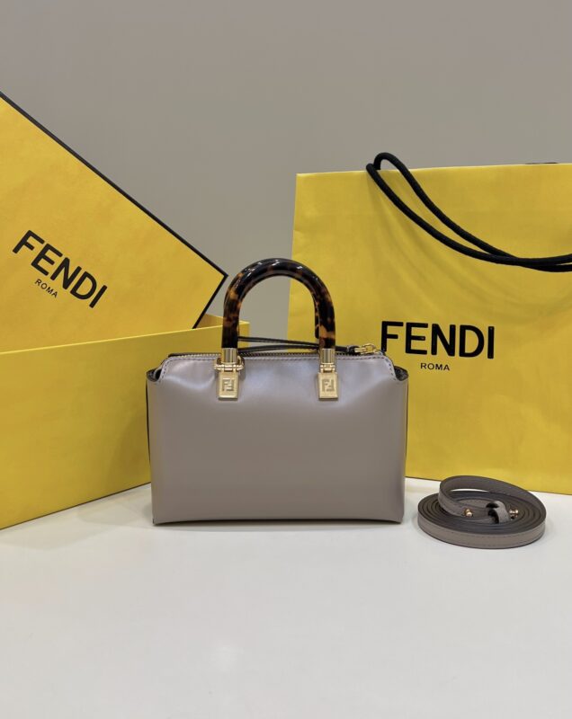 Replica Fendi By The Way Boston Dark Beige - near-authentic luxury replica handbag