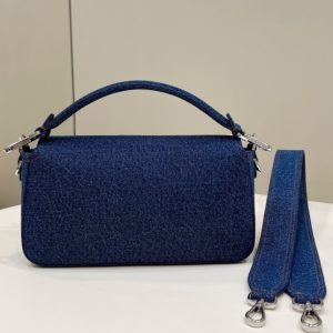 Replica Fendi Baguette Full Blue Denim - best-selling designer handbag dupe