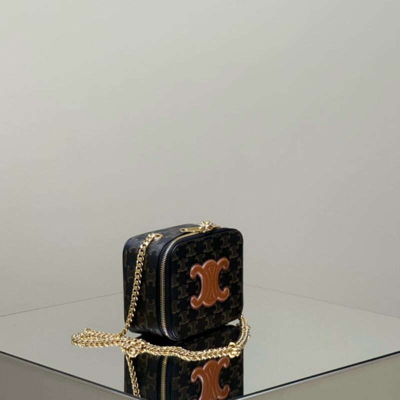 Replica Celine Triomphe Box on Chain - top-tier luxury replica shoulder bag