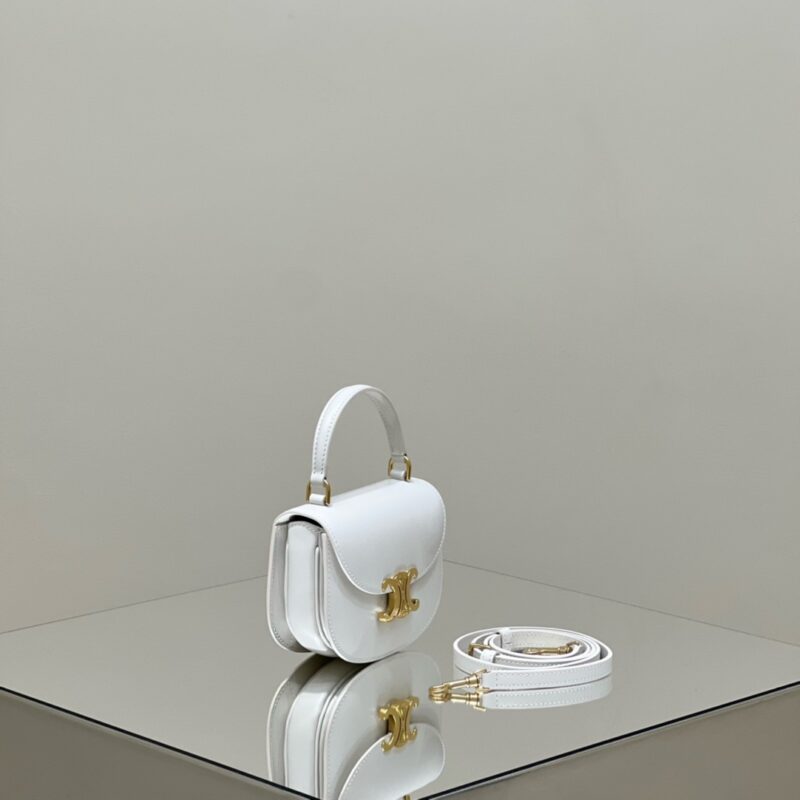 Replica Celine Mini Triomphe White - top-rated replica designer bag