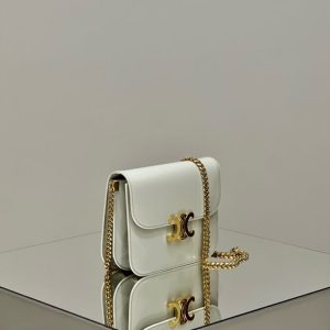 Replica Celine Teen Triomphe Bag White - best-selling designer handbag dupe