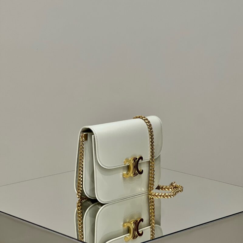 Replica Celine Teen Triomphe Bag White - best-selling designer handbag dupe