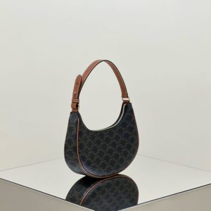 Replica Celine Triomphe Moon Bag Brown - 1:1 designer replica handbag