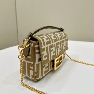 Replica Fendi Baguette FF Brown - 1:1 designer replica handbag