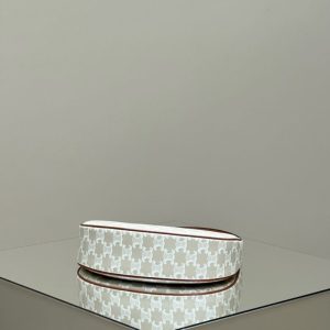 Replica Celine Triomphe Moon Bag White - top-rated replica designer bag