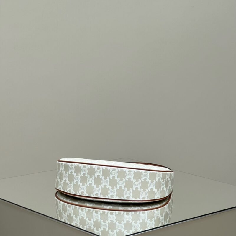 Replica Celine Triomphe Moon Bag White - top-rated replica designer bag