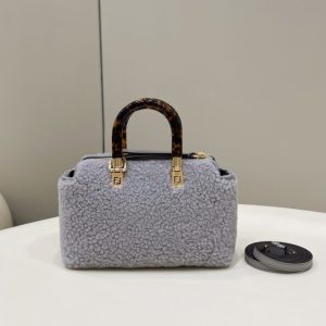 Replica Fendi By The Way Boston Blue Wool - best quality luxury bag dupe