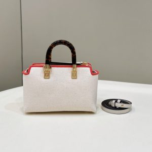 Replica Fendi By The Way Boston Red White - high-quality designer bag clone