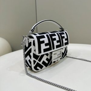 Replica Fendi Baguette Small White - near-authentic luxury replica handbag