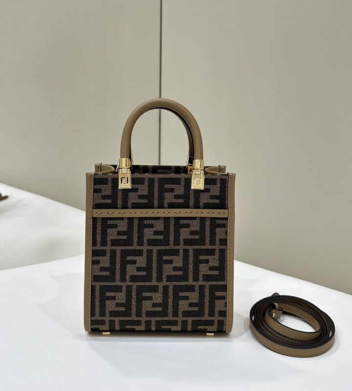 Replica Fendi Mini Tote Brown Monogram - ultra-realistic fake designer tote