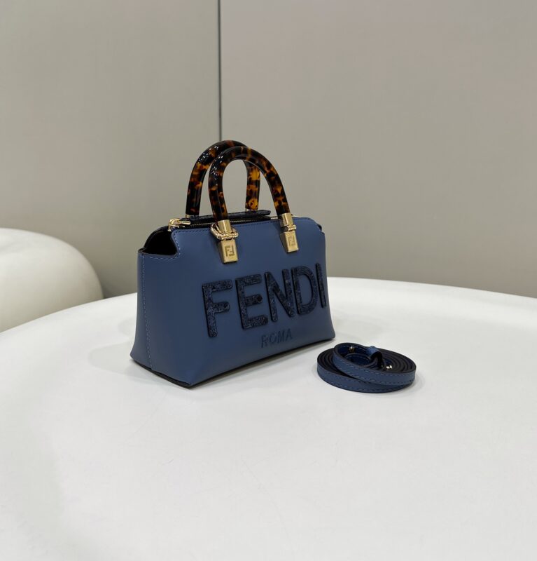 Replica Fendi By The Way Boston Blue - high-end fake designer purse