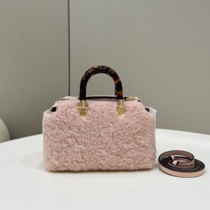 Replica Fendi By The Way Boston Pink Wool - top-rated replica designer bag