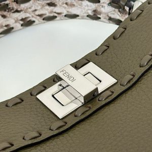 Replica Fendi Peekaboo Small Dark Grey - premium 1:1 fake handbag model