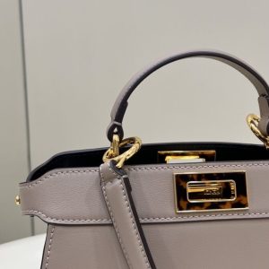 Replica Fendi Peekaboo Medium Beige - 1:1 designer replica handbag