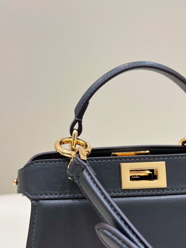 Replica Fendi Peekaboo Mini Black - authentic-look luxury purse replica