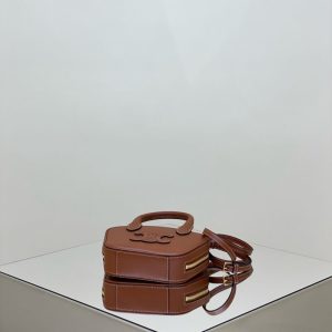 Replica Celine Bowling Bag Brown - high-quality designer bag clone