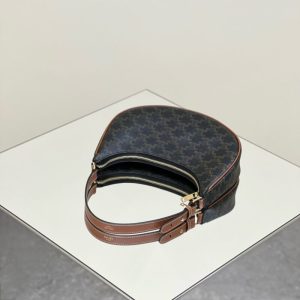 Replica Celine Triomphe Moon Bag Brown - realistic designer-inspired fake bag
