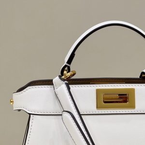 Replica Fendi Peekaboo Medium White - best quality luxury bag dupe