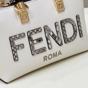 Replica Fendi By The Way Boston White - premium 1:1 fake handbag model