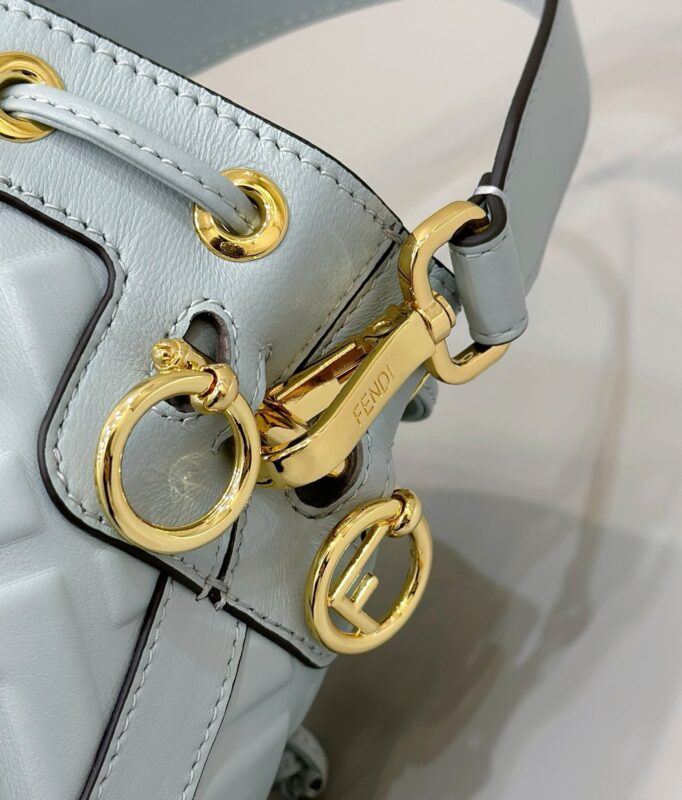 Replica Fendi Tresor Mini Bucket Blue - ultra-realistic fake designer tote