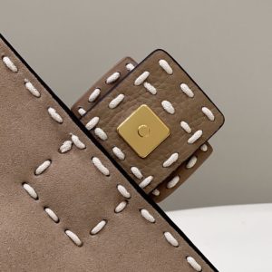 Replica Fendi Baguette Brown Wool - top-rated replica designer bag