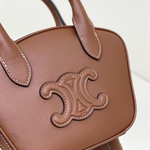 Replica Celine Bowling Bag Brown - 1:1 designer replica handbag