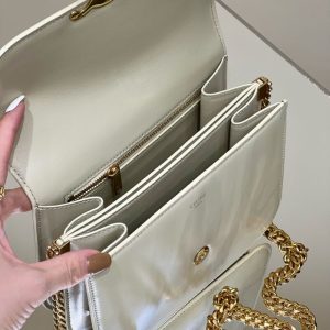 Replica Celine Teen Triomphe Bag White - ultra-realistic fake designer tote