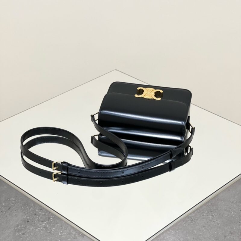 Replica Celine Triomphe Mini Black - top-tier luxury replica shoulder bag