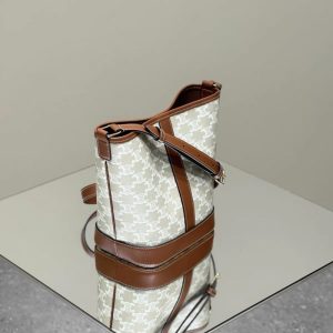 Replica Celine Triomphe Bucket White - ultra-realistic fake designer tote