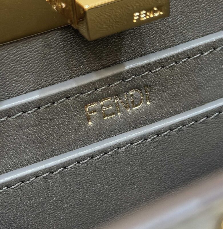 Replica Fendi Peekaboo Mini Grey - best quality luxury bag dupe