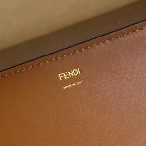 Replica Fendi Peekaboo Tote Brown - high-accuracy replica luxury purse