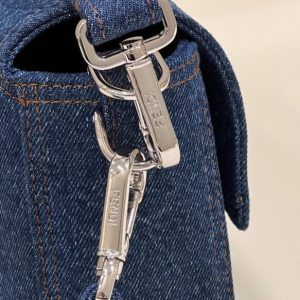 Replica Fendi Baguette Full Blue Denim - top-rated replica designer bag
