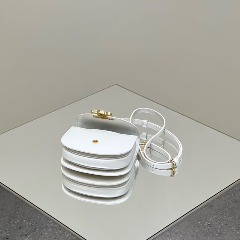 Replica Celine Mini Triomphe White - near-authentic luxury replica handbag