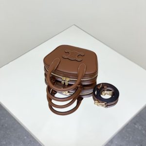 Replica Celine Bowling Bag Brown - top-rated replica designer bag