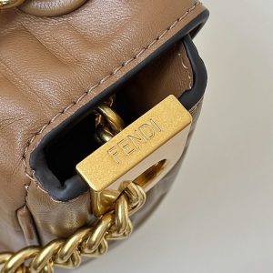Replica Fendi Baguette Sliding Chain Brown - best quality luxury bag dupe