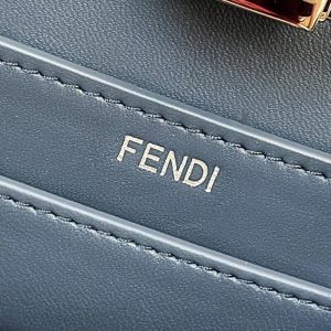Replica Fendi Peekaboo Dark Blue - authentic-look luxury purse replica