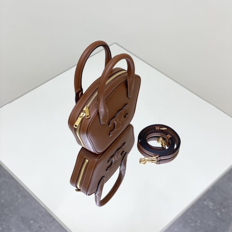 Replica Celine Bowling Bag Brown - high-accuracy replica luxury purse