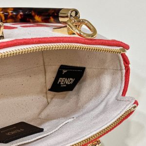 Replica Fendi By The Way Boston Red White - ultra-realistic fake designer tote