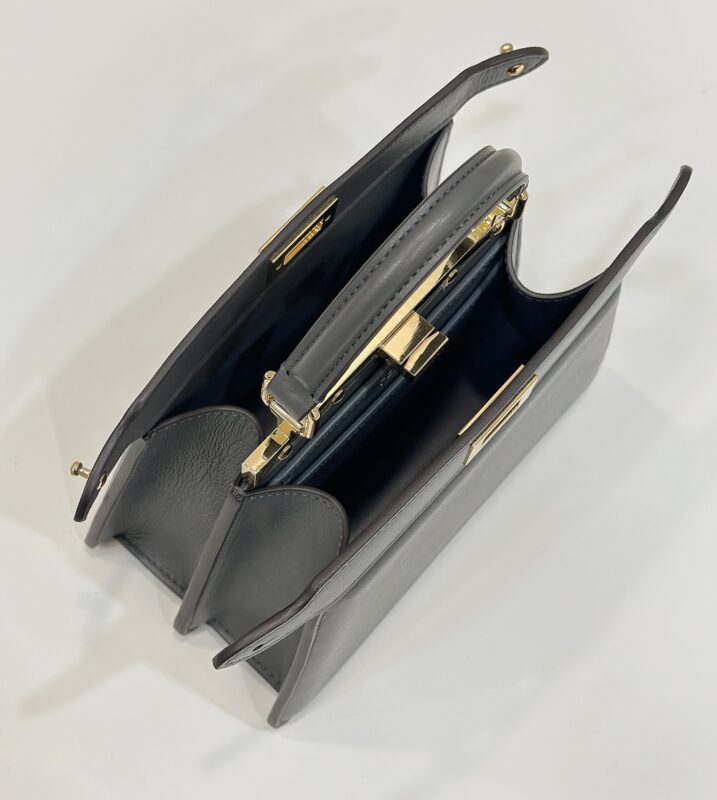 Replica Fendi Peekaboo Mini Grey - near-authentic luxury replica handbag