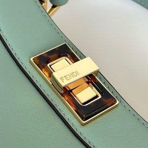 Replica Fendi Peekaboo Medium Light Green - top-tier luxury replica shoulder bag