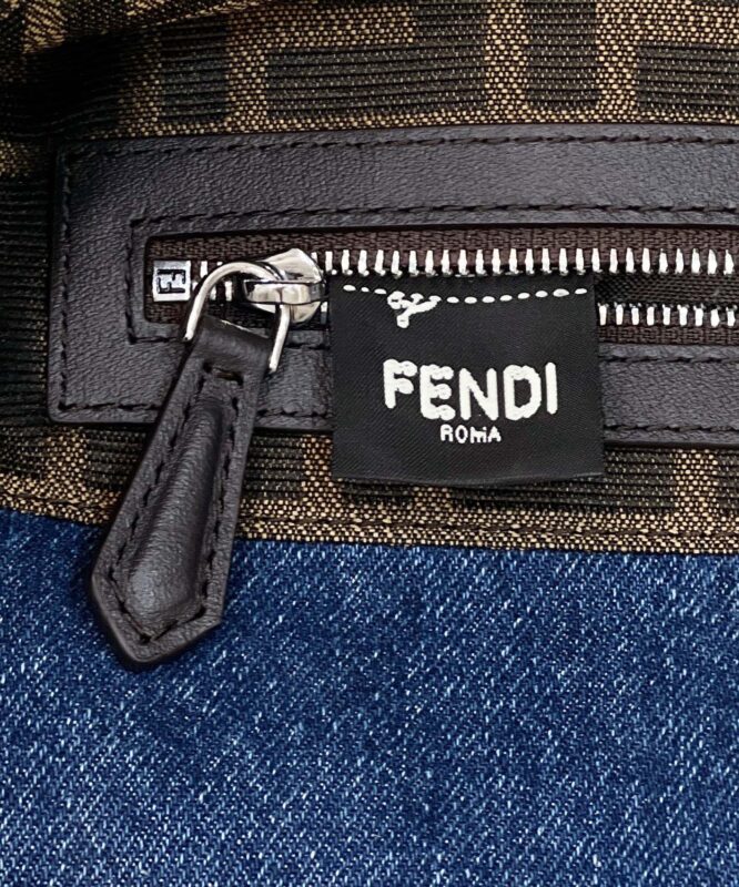 Replica Fendi Baguette Full Blue Denim - best quality luxury bag dupe