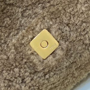 Replica Fendi Baguette Brown Wool - top-tier luxury replica shoulder bag