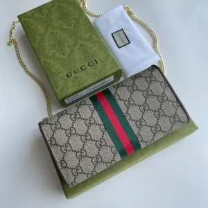 Replica GUCCI OPHIDIA GG CHAIN WALLET - authentic-look luxury purse replica