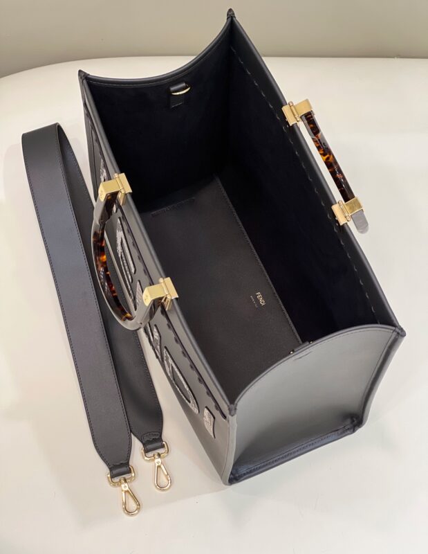 Replica Fendi Sunshine Tote Dark Grey - top-rated replica designer bag