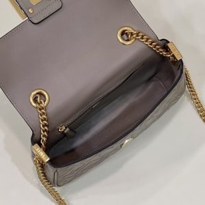 Replica Fendi Baguette Sliding Chain Brown - top-rated replica designer bag