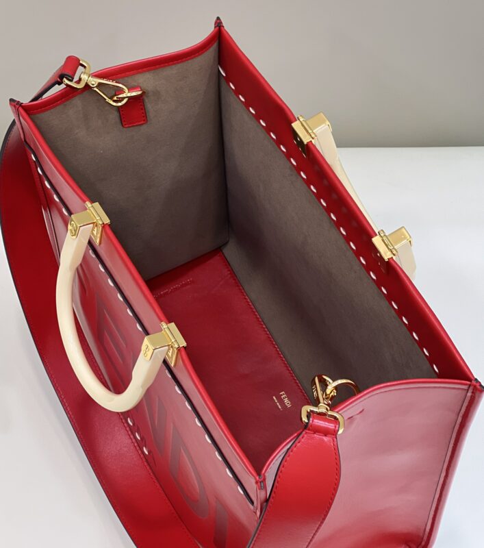 Replica Fendi Peekaboo Tote Red - best quality luxury bag dupe
