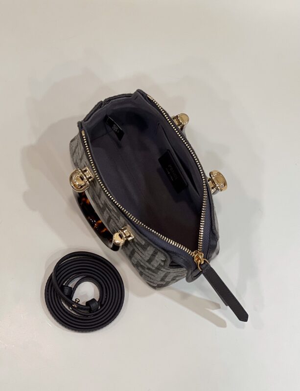 Replica Fendi By The Way Boston Brown Cotton - high-quality designer bag clone