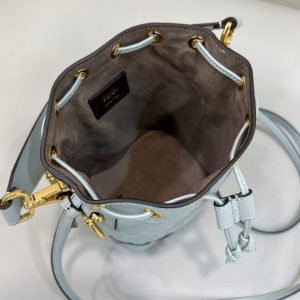 Replica Fendi Tresor Mini Bucket Blue - near-authentic luxury replica handbag