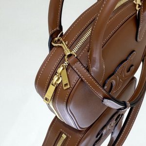 Replica Celine Bowling Bag Brown - best quality luxury bag dupe
