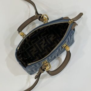 Replica Fendi By The Way Boston Blue Denim - premium 1:1 fake handbag model